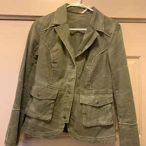 NWOT FREE PEOPLE unique military jacket